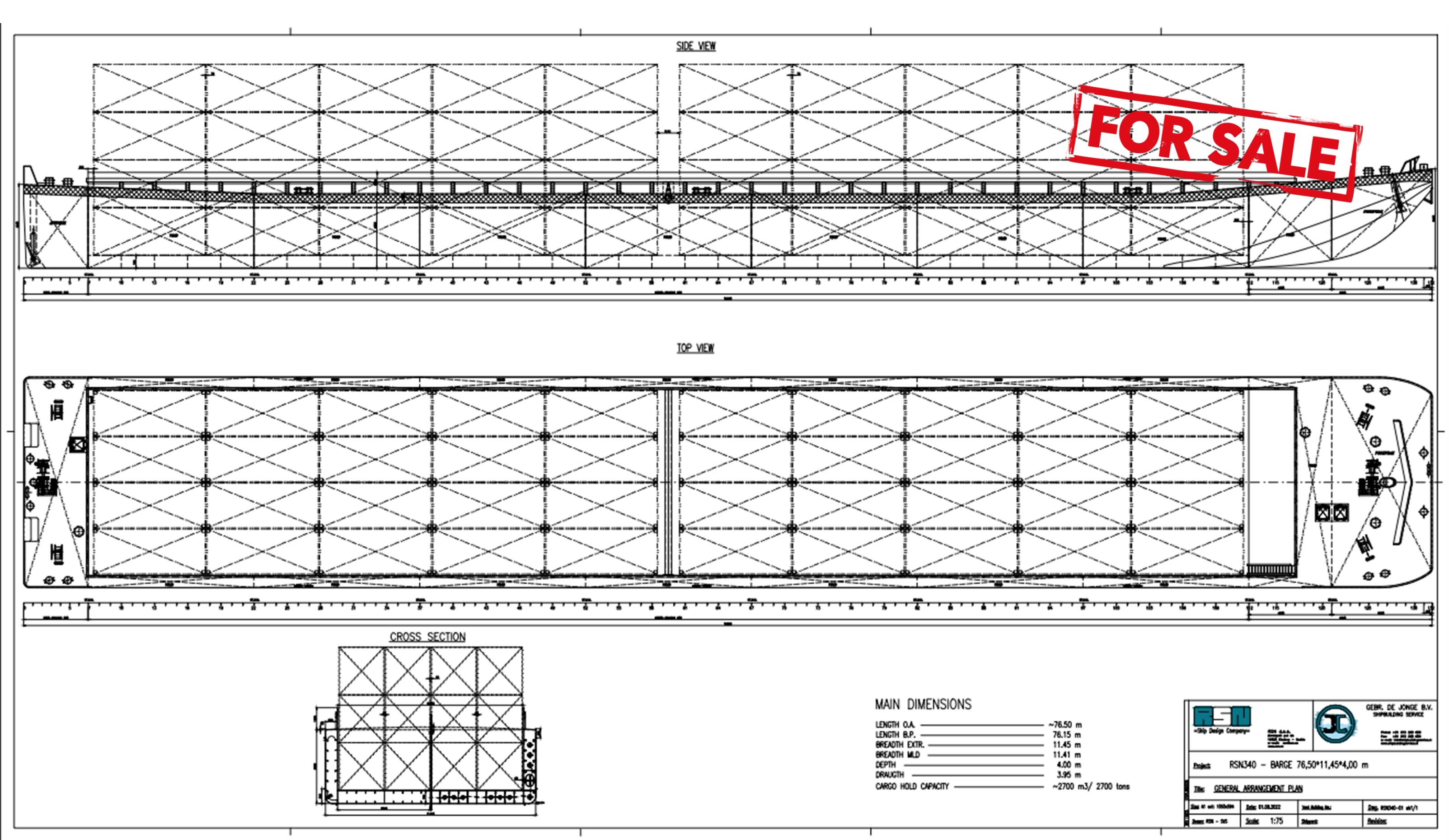 76,50 x 11,45 x 4,00 M



2023



N.O.T.K.



2650